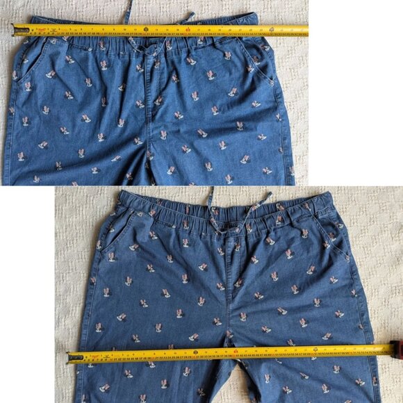 Disney Minnie Mouse Pants Women's 2X Plus Denim Jogger All Over Print - Picture 3 of 4